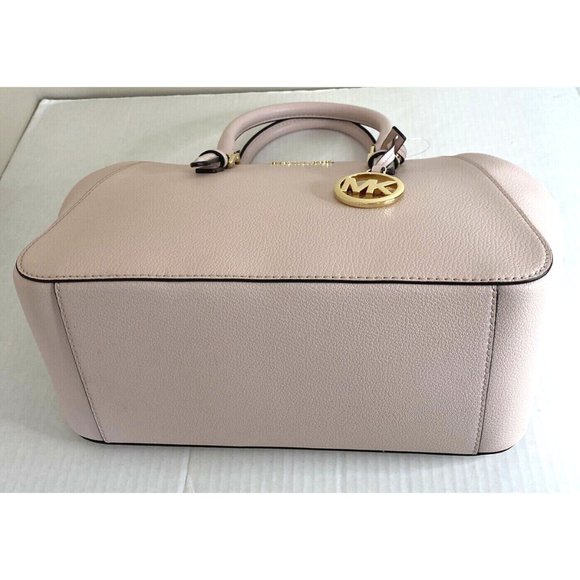 New Michael Kors Charlotte Large Satchel Leather Powder Blush - Picture 5 of 6